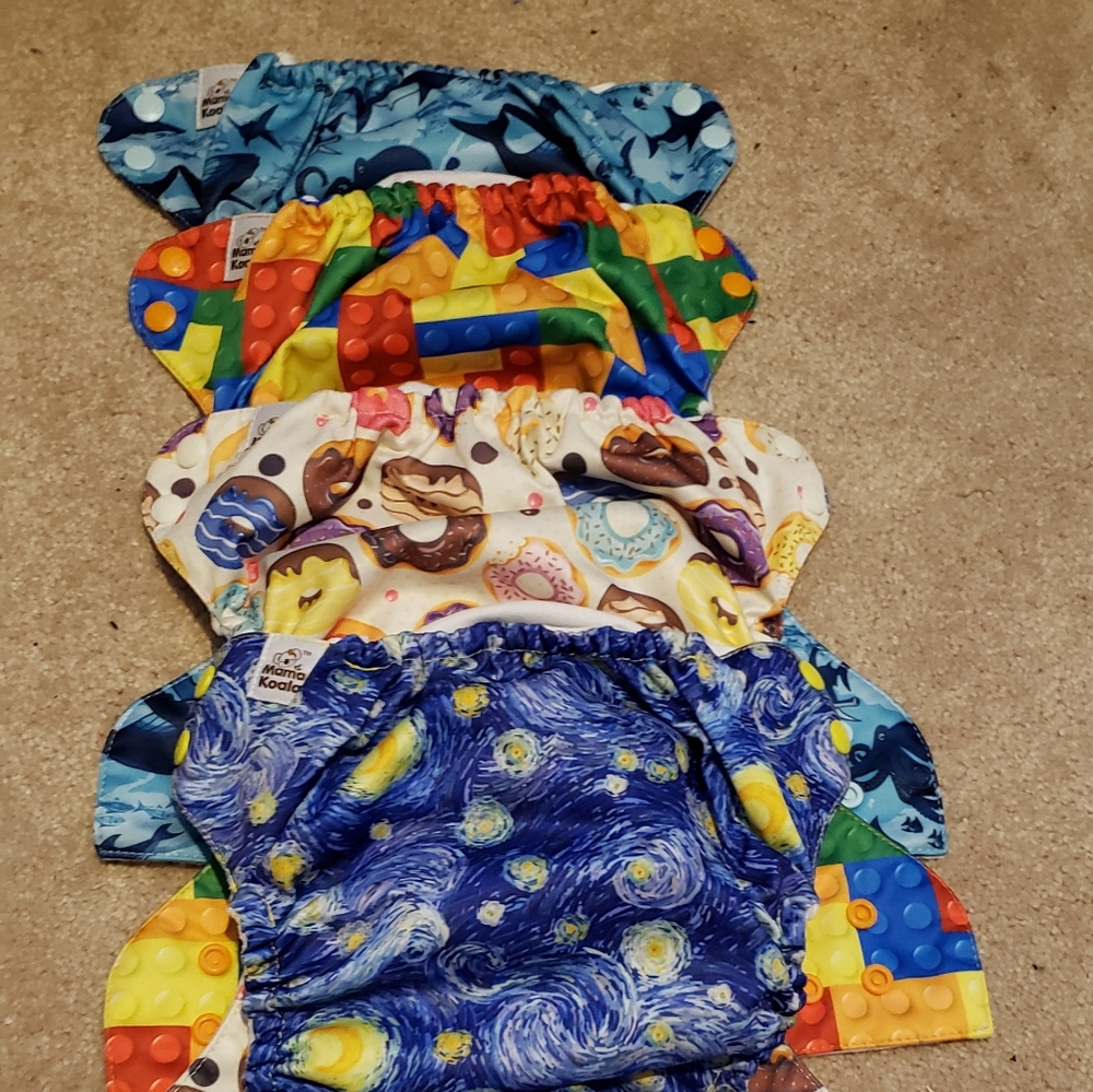 Set of 4 Mama Koala cloth diapers